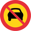 C4, Förbud mot trafik med motordrivet fordon med fler än två hjul